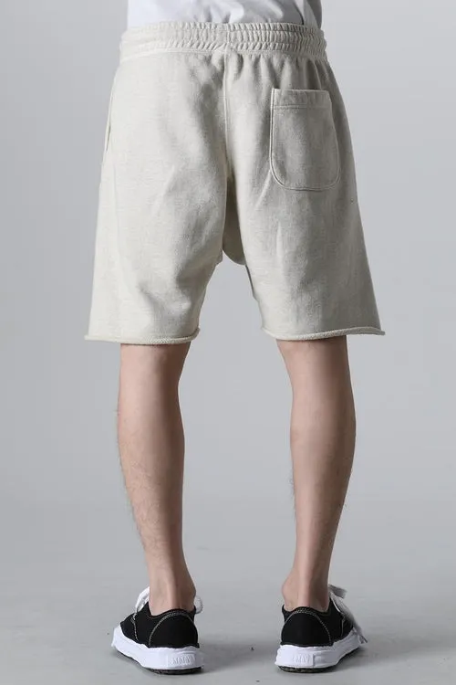 SAINT Mxxxxxx 'SAINT' SWEAT SHORTS/GRY/BLK embroidered SAINT LOGO basic shorts, distressed gray/washed black S-XL, four needles and six threads throughout, produced by a major domestic factory, imported Tajima machine embroidery, washed and distressed, original version